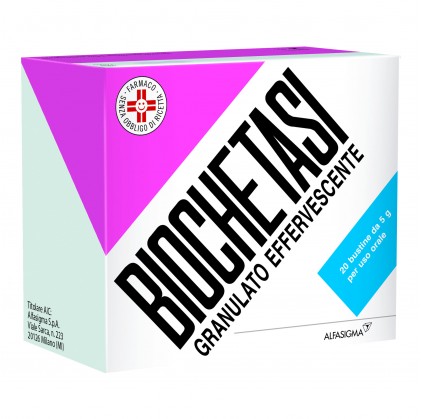 Шипучие гранулы Biochetasi 20 пакетиков с апельсином