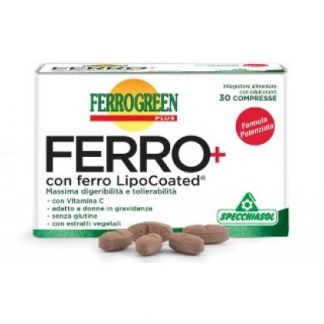 Ferrogreen Plus Iron LipoCoated и тетрагидрофолат Quatrefolic 30 таблеток