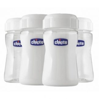Chicco Milk Containers Silicone 0 мес + 4 пецци