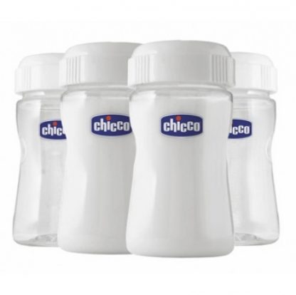 Chicco Milk Containers Silicone 0 мес + 4 пецци