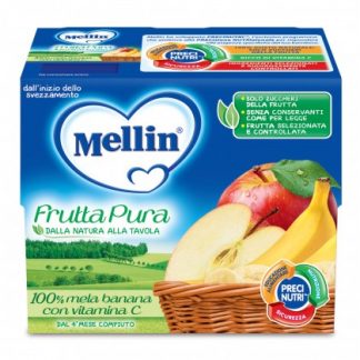 Mellin Pure Fruit Apple Банан 4x100г