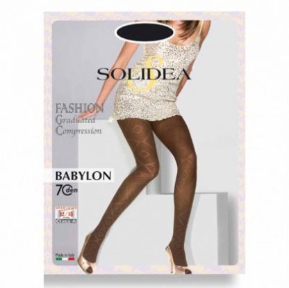 BABYLON Черные колготки с рисунком 4 XXL