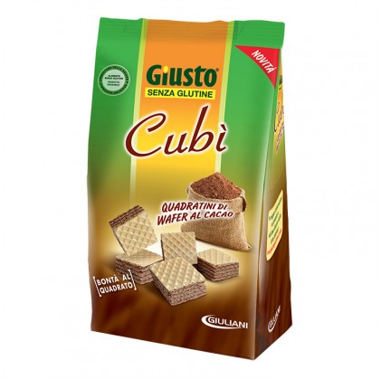 Вафли Giusto Gluten Free Cubes 'Wafer Cocoa 175гр