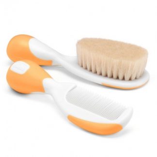 Chicco Brush + Natural Orange Comb 0 мес. +