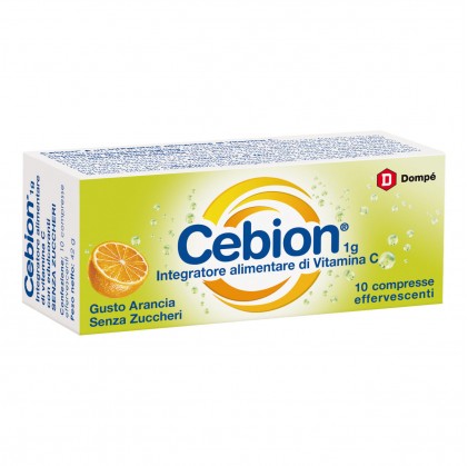 Cebion 10 шипучих апельсиновых таблеток без сахара