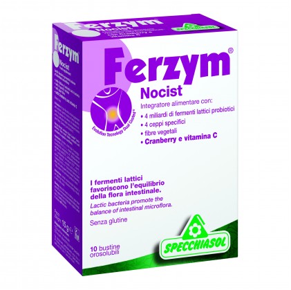 Ferzym Nocist с клюквой, 10 пакетиков, растворимых во рту