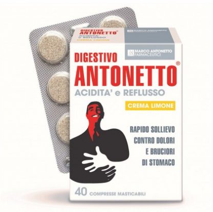 Пищеварительный крем Antonetto Acidity and Reflux Lemon Cream 40 таблеток