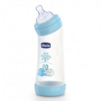Детская бутылочка Chicco Well Being Angled Boy Silicone 250мл