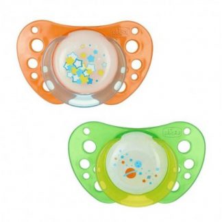 Chicco Succhicco Air Lumimoso Silicone 12 мес. + 2 шт.