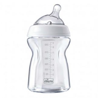 Chicco Biberon Natural Feeling Glass 0 мес. + 250 мл