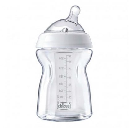 Chicco Biberon Natural Feeling Glass 0 мес. + 250 мл