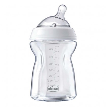 Chicco Biberon Natural Feeling Glass 0 мес. + 250 мл