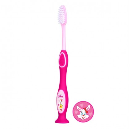 Chicco зубная щетка розовая 3-6 лет