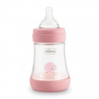 Chicco бутылочка Perfect 5 силиконовая для девочек 1 отверстие 150 мл