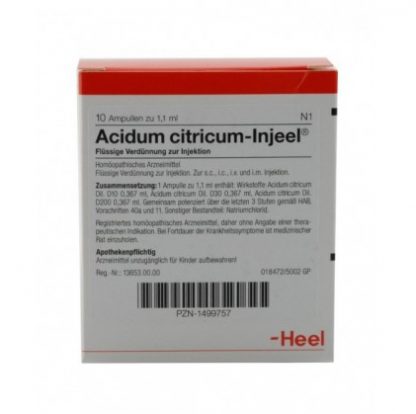 Acidum Citricum Injeel 10 флаконов для пяток