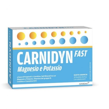 Carnidyn Fast, магний и калий, 20 пакетиков