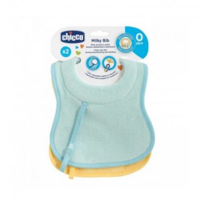 Chicco Blue Bib 0 мес. + 2 шт.