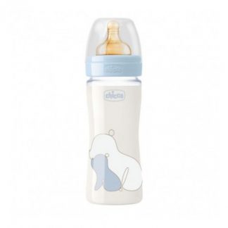 Chicco Biberon Original Touch Glass 1 Hole Boy Rubber 240 мл.