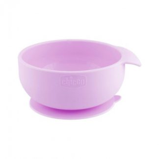 Чаша Chicco с присоской Silicone Girl 6 мес. +