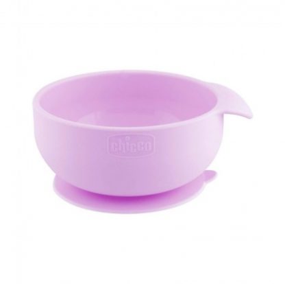 Чаша Chicco с присоской Silicone Girl 6 мес. +