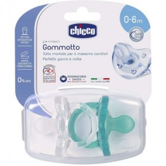 Chicco Gommato Physio Силиконовая бимбо 0-6 м 2 шт.