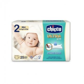 Chicco Diapers Ultra Soft 2 Mini 3-6 кг 25 пецци