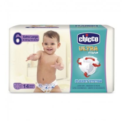 Подгузники Chicco Ultra Soft 6 XL 16-30 кг 14 шт.