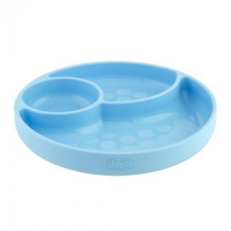 Тарелка Chicco с присоской Silicone Boy 12 мес. +