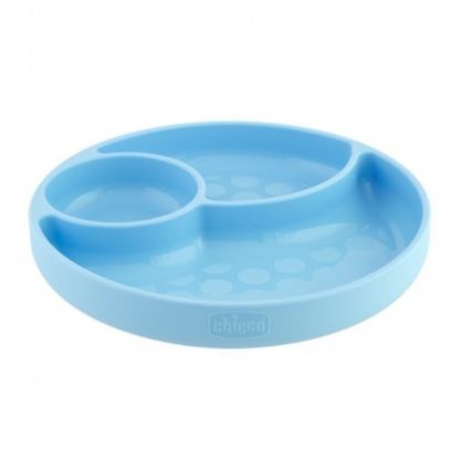 Тарелка Chicco с присоской Silicone Boy 12 мес. +