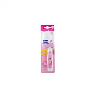 Chicco Pink электрическая зубная щетка 36м +