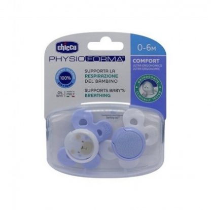 Chicco Succhicco Comfort Silicone Boy 0-6 мес. + 2 пецци