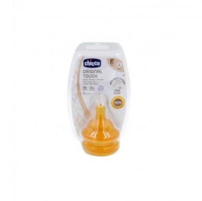 Соска Chicco Original Caucciu 'Pappa 6 мес. + 2 пецци