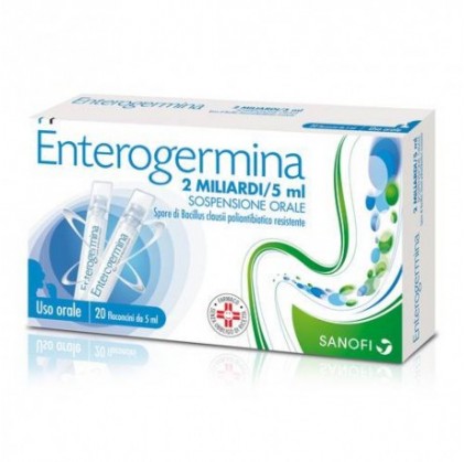 Пероральная суспензия Enterogermina, 10 флаконов, 2 миллиарда / 5 мл