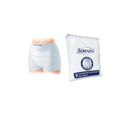 СЕТЧАТЫЕ БРЮКИ ДЛЯ НЕДЕРЖАНИЯ SERENITY PANTY COMFORT XL 3 ШТ.