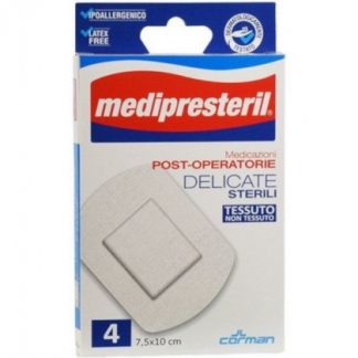 Медипрестерил Деликатные послеоперационные повязки стерильные 7,5x10см 4 шт.