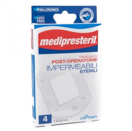 Медипрестерил Водонепроницаемые послеоперационные повязки Стерильные 7,5 X 10 см 4 штуки