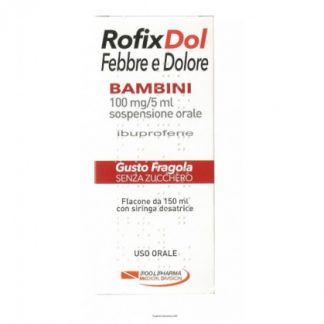 Rofixdol Fever and Pain Strawberry Sugar Free 150 мл