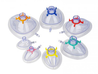 Mascherina anestesia monouso tg. 3 - bambino large - verde