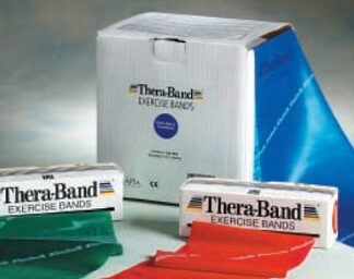 FASCIA ELASTICA THERA-BAND 22,85 m. x 10 cm - LATEX FREE - BLU