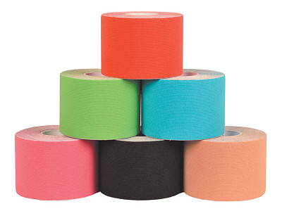 Taping kinesiologia 5 m x 5 cm - mix 6 colori - conf. 6 pz.