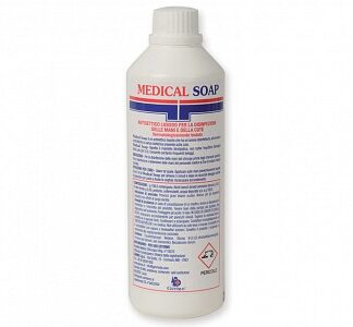Medical soap sapone disinfettante, flacone da 0,5 litri - conf. 12 pz.