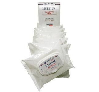 Salviettine multiusi per mani - flowpack da 20 - conf. 12 pz.