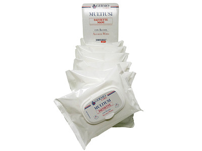 Salviettine multiusi per mani - flowpack da 20 - conf. 12 pz.