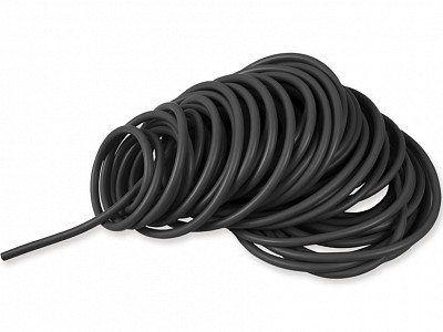 Matassa tubo latex 25 m x 3,5 mm - x-resistente - nero