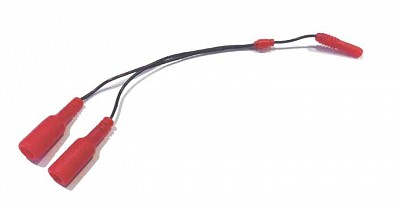 Cavo Y ROSSO per utilizzare sonde anali - vaginali a 4 elettrodi con stimolatore a singolo canale