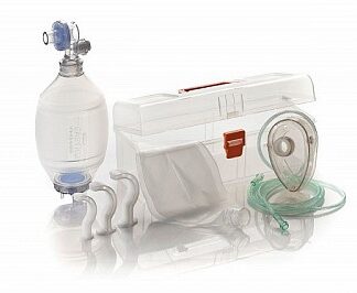 Kit autoclavabile per rianimazione con pallone in silicone per adulti