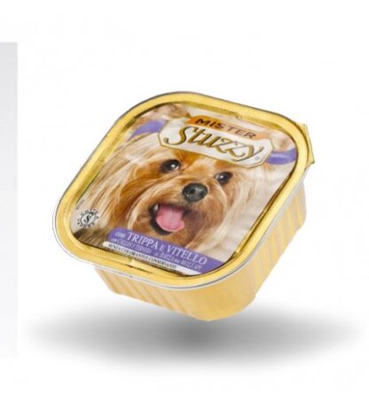 AGRAS MISTER STUZZY CANE CON TRIPPA E VITELLO DA 300 GR IN VASCHETTA