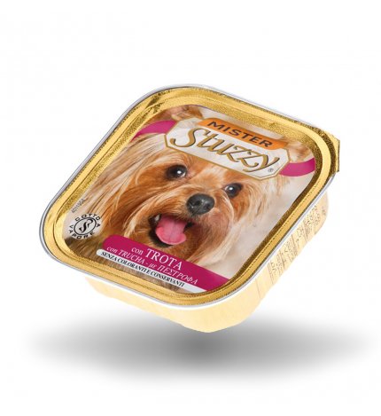 AGRAS MISTER STUZZY CANE CON TROTA DA 150 GR IN VASCHETTA