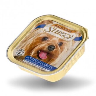 AGRAS MISTER STUZZY CANE CON VITELLO E CAROTE DA 150 GR IN VASCHETTA