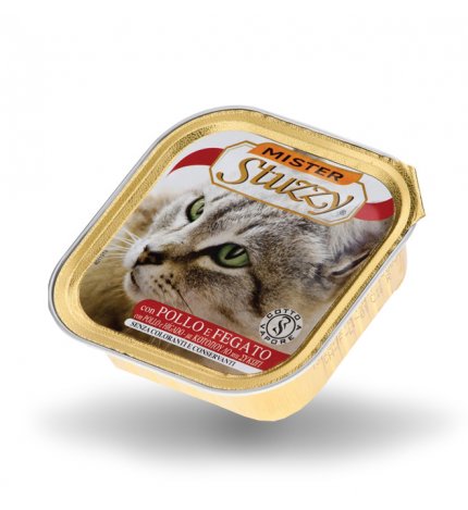 AGRAS MISTER STUZZY GATTO CON POLLO E FEGATO DA 100 GR IN VASCHETTA